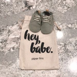 NWT Piper Finn Grey Suede moccasins
